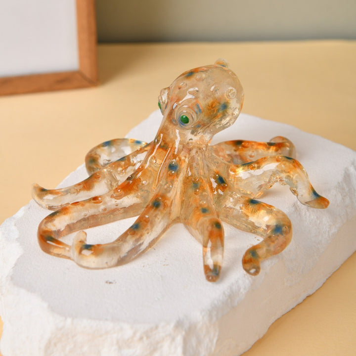 Decorative Glass Octopus Figurine