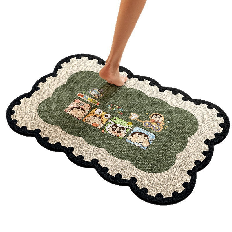 Playful Dog-Themed Bath Rug