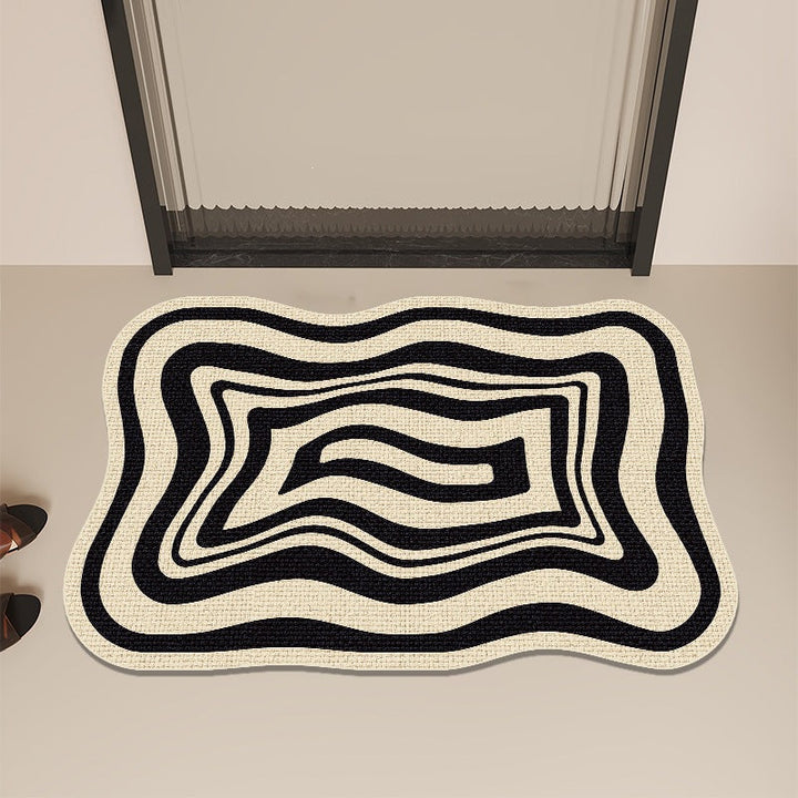 Modern Abstract Contoured Floor Mat