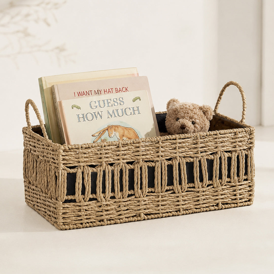Versatile storage basket made of natural material