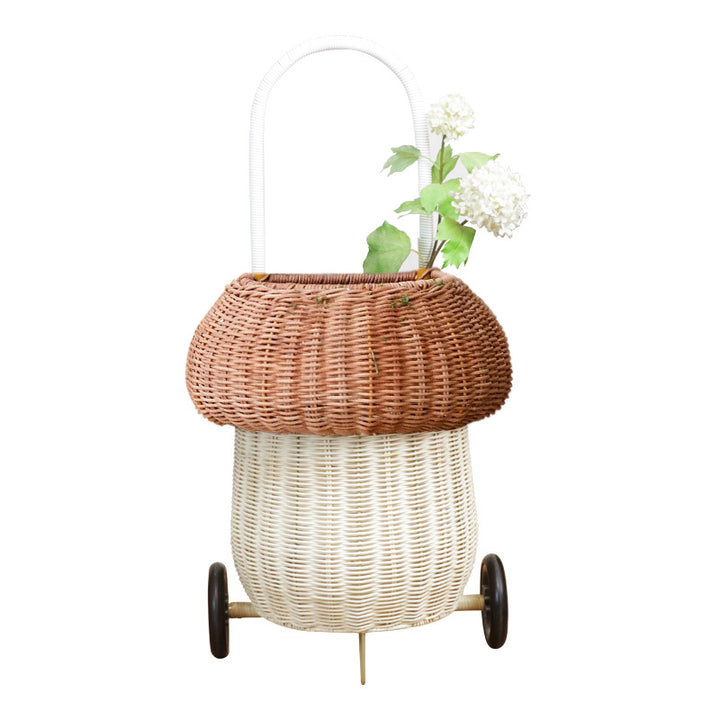 Decorative basket with wheels