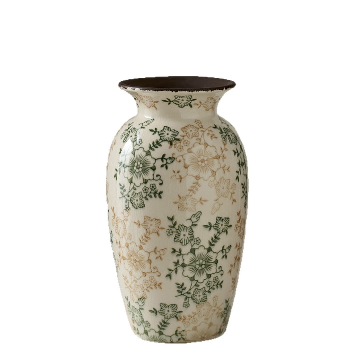 Decorative porcelain vase with floral design