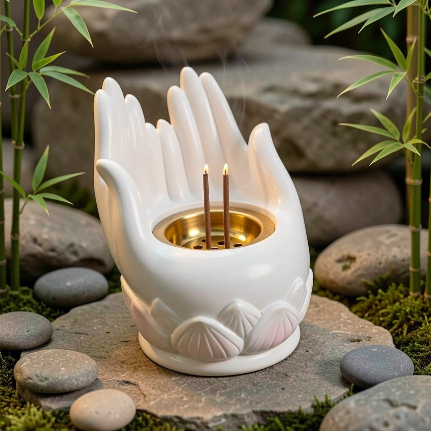 Decorative Hand-Shaped Incense Holder
