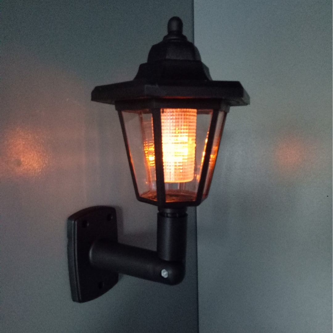 Wall-mounted Vintage Lantern Flame Effect LED Outdoor Wall Light