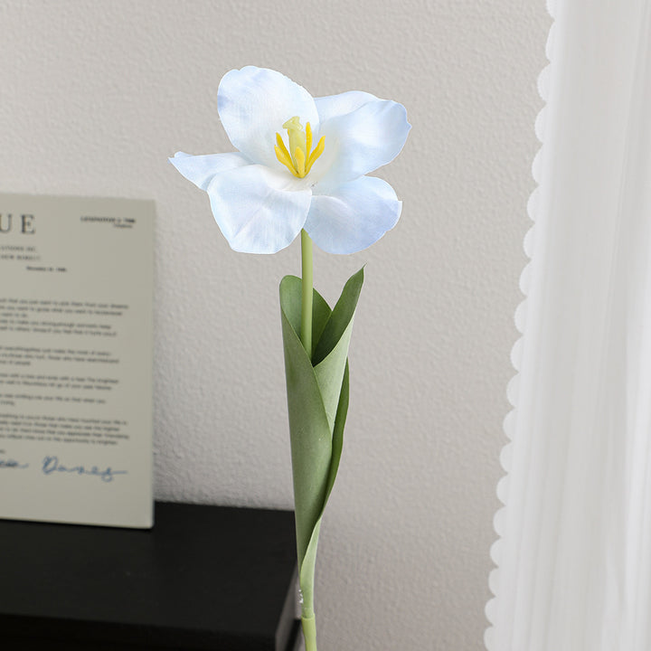 Artificial tulip blossom with detailed petals