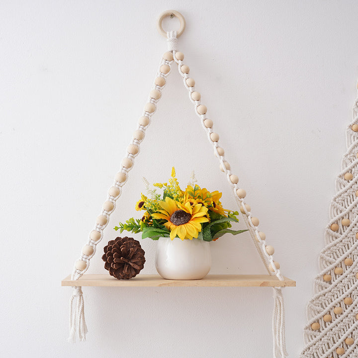 Macramé Wooden Shelf