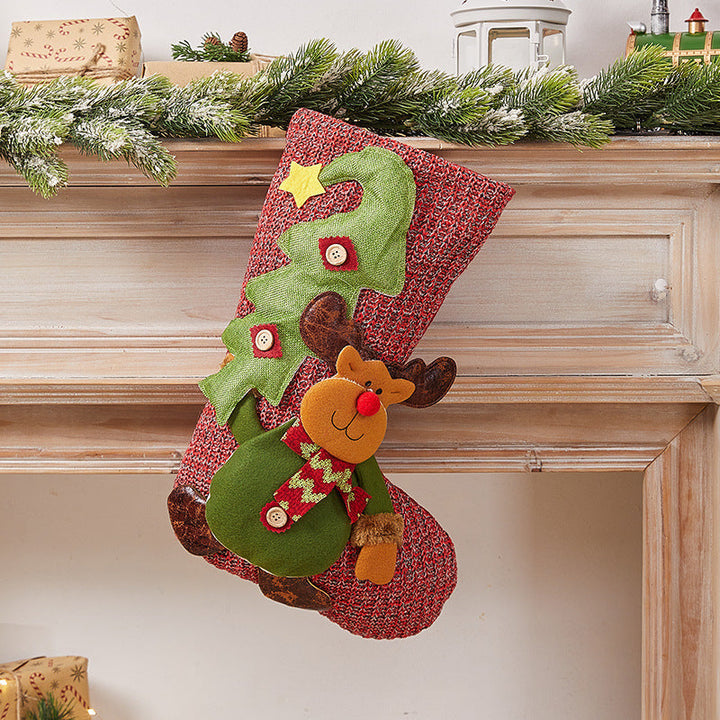 Festive Christmas stocking with nostalgic design