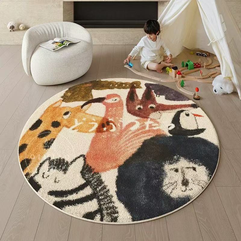 Cartoon-Themed Plush Area Rug