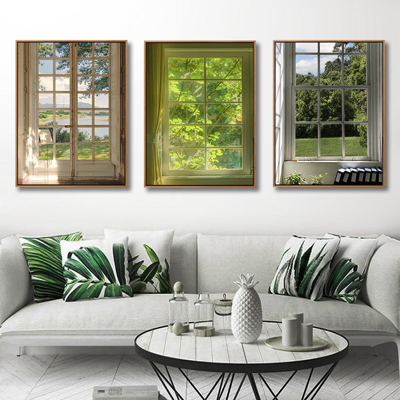Framed Botanical Window Artwork