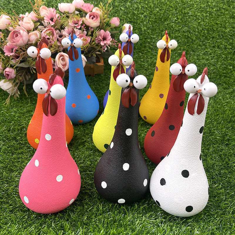 Playful Decorative Chicken Figurine
