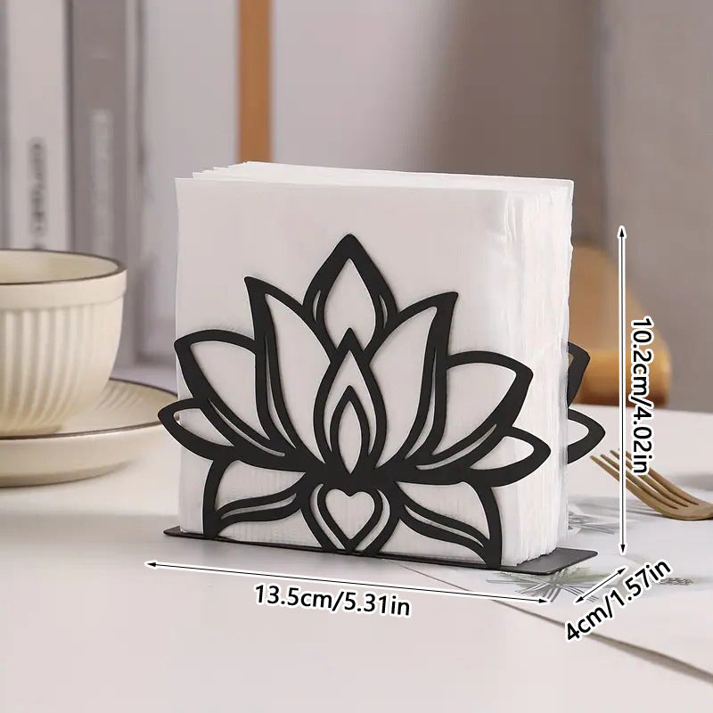 Elegant napkin holder made of metal