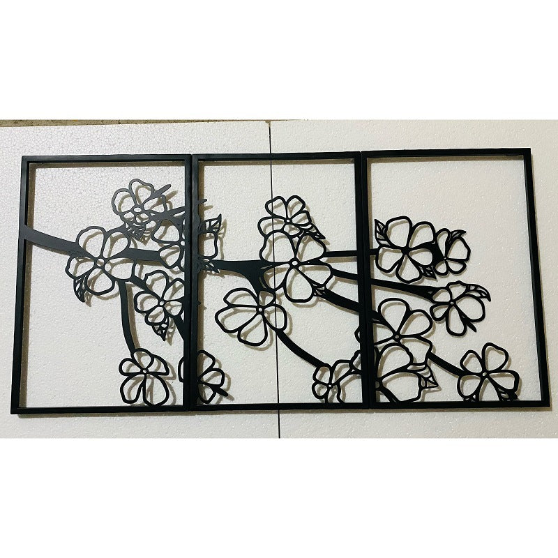 Decorative Floral Metal Wall Art Panel