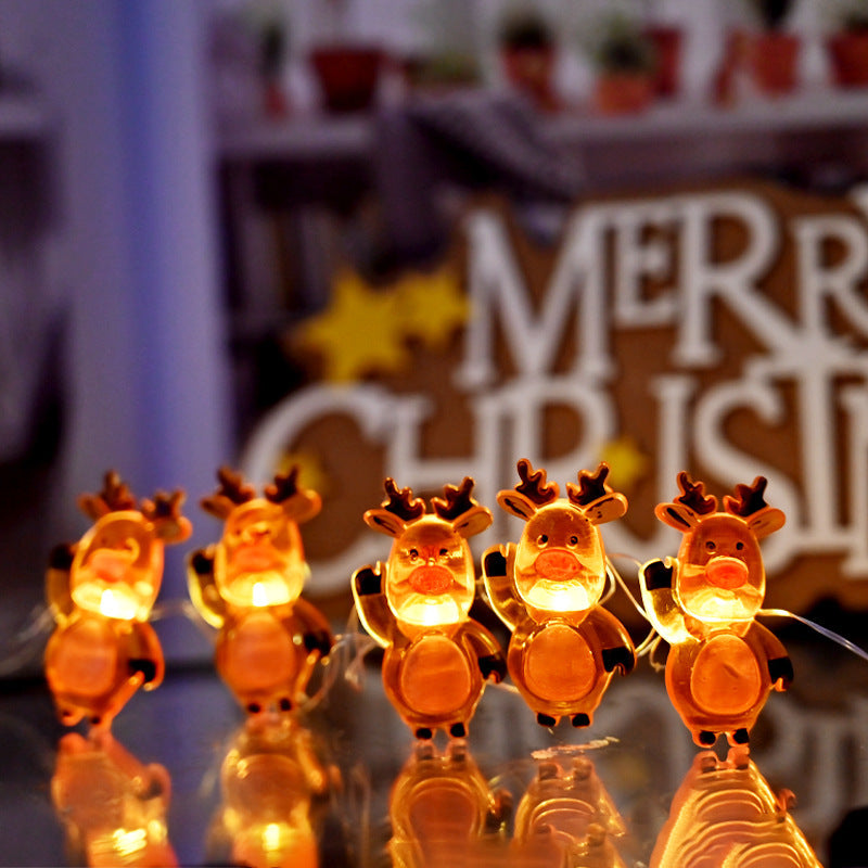 Christmas Reindeer Glass LED String Lights