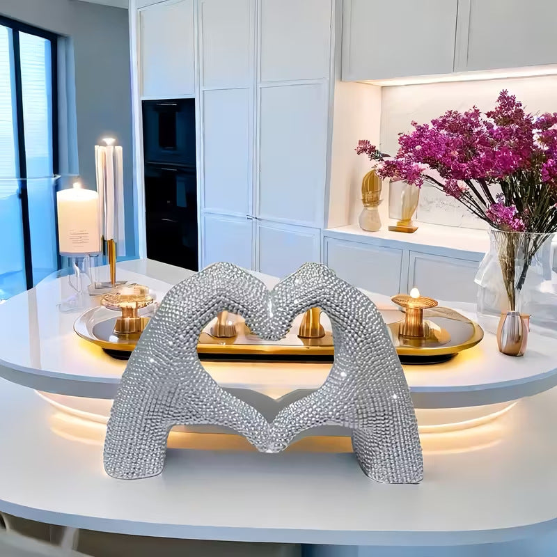 Heart Hand Sculpture