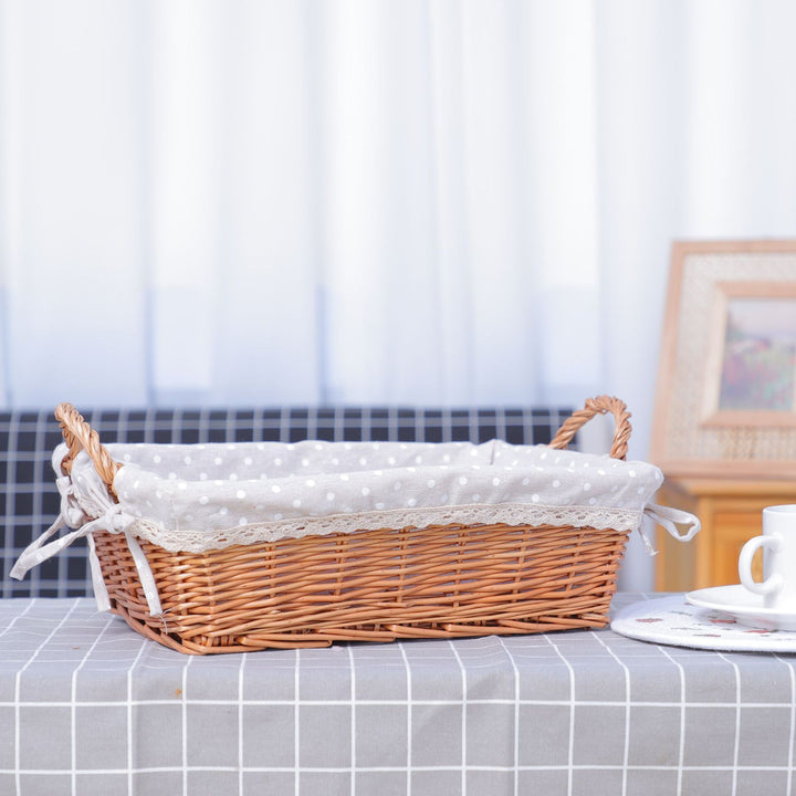Storage basket with padded inner lining