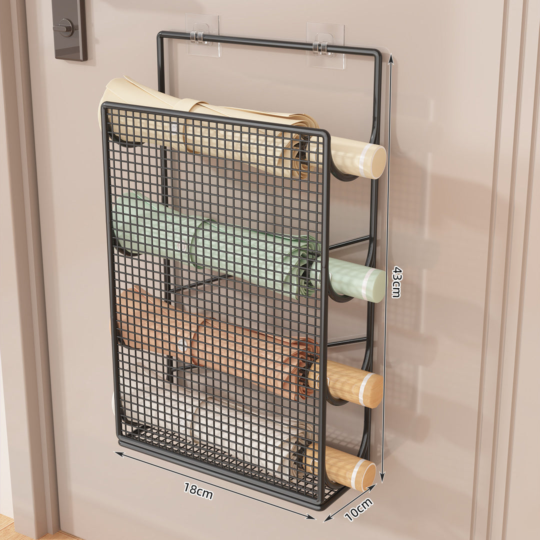 Wall-mounted roll paper organizer