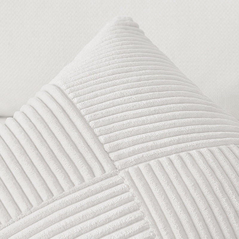 Textured Ribbed Throw Pillow
