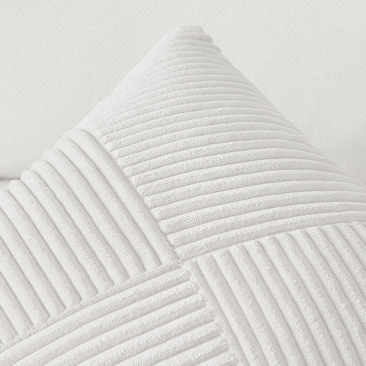 Textured Ribbed Throw Pillow