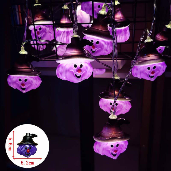 Decorative Halloween LED Pumpkin Ghost Bat String Lights