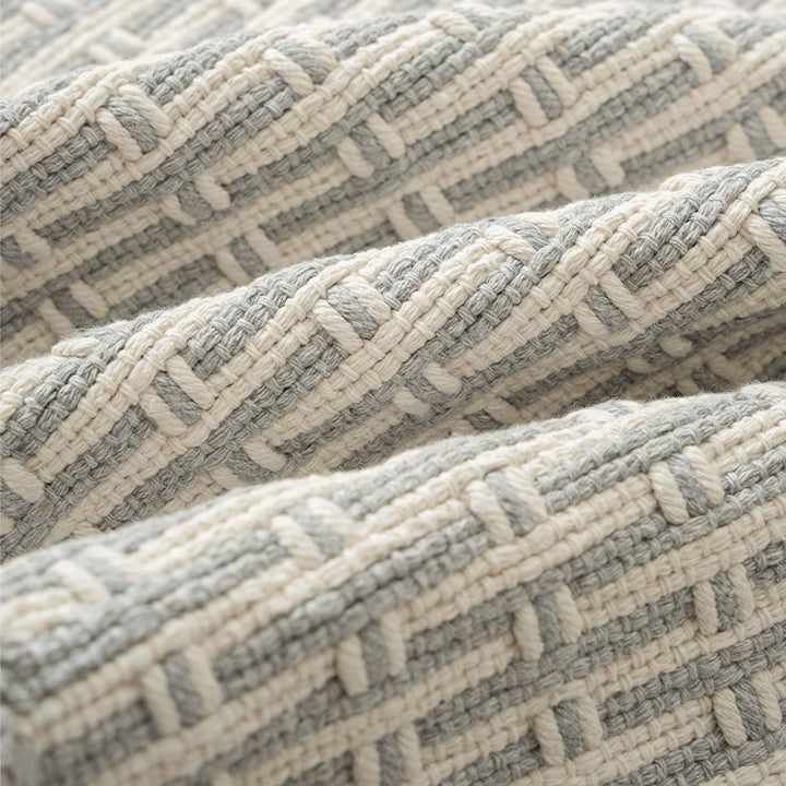 Woven placemat made of cotton blend with waffle texture