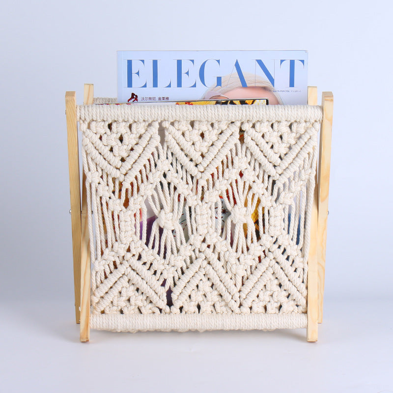 Macrame Magazine Rack