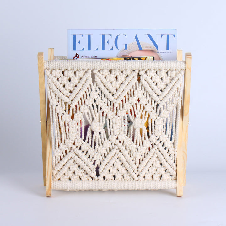 Macrame Magazine Rack
