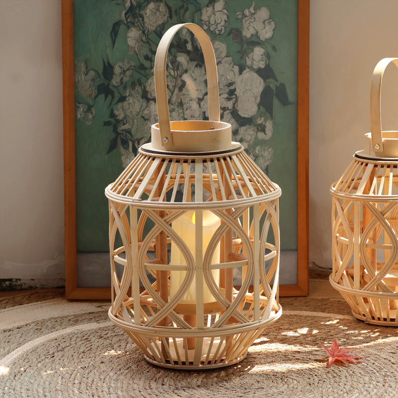 Handcrafted lantern made of rattan