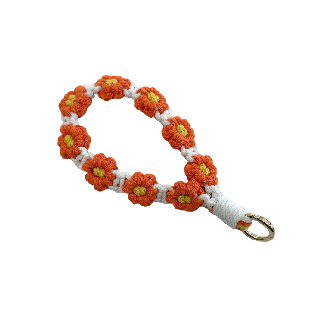 Floral Macrame Keychain Holder