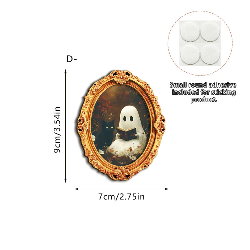 Wall art with creative ghost motif