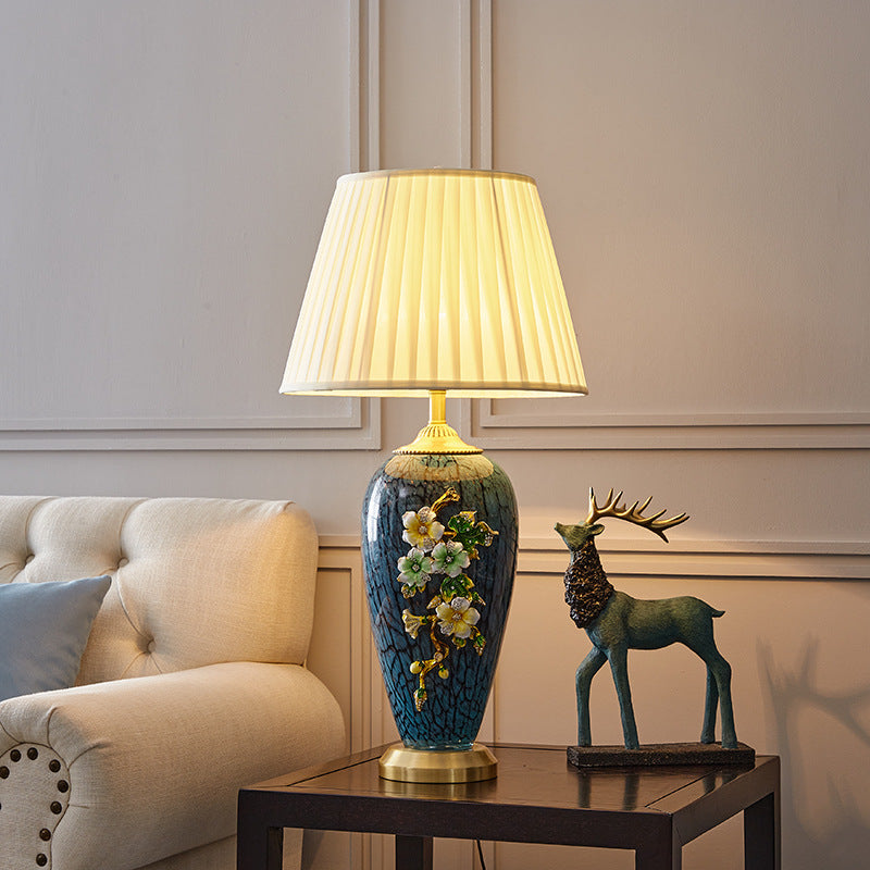 Ornate flower table lamp