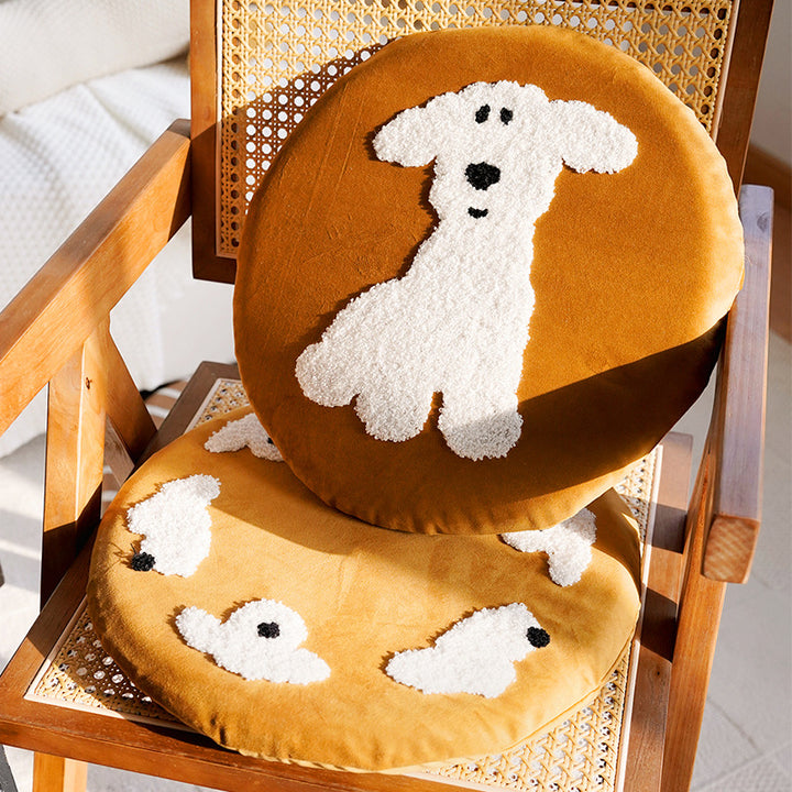 Decorative Plush Pet-Themed Floor Cushion