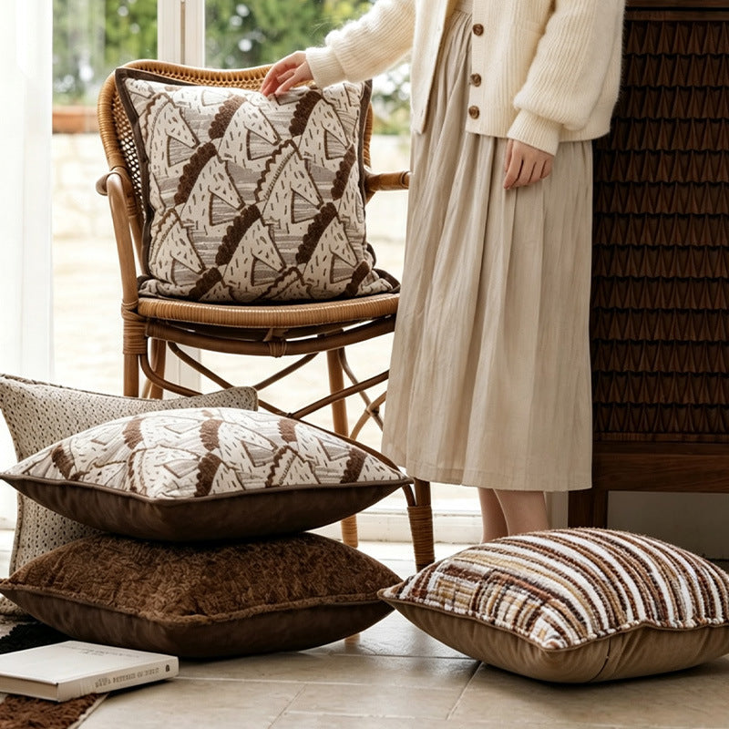 Equestrian-Themed Decorative Lumbar Pillow
