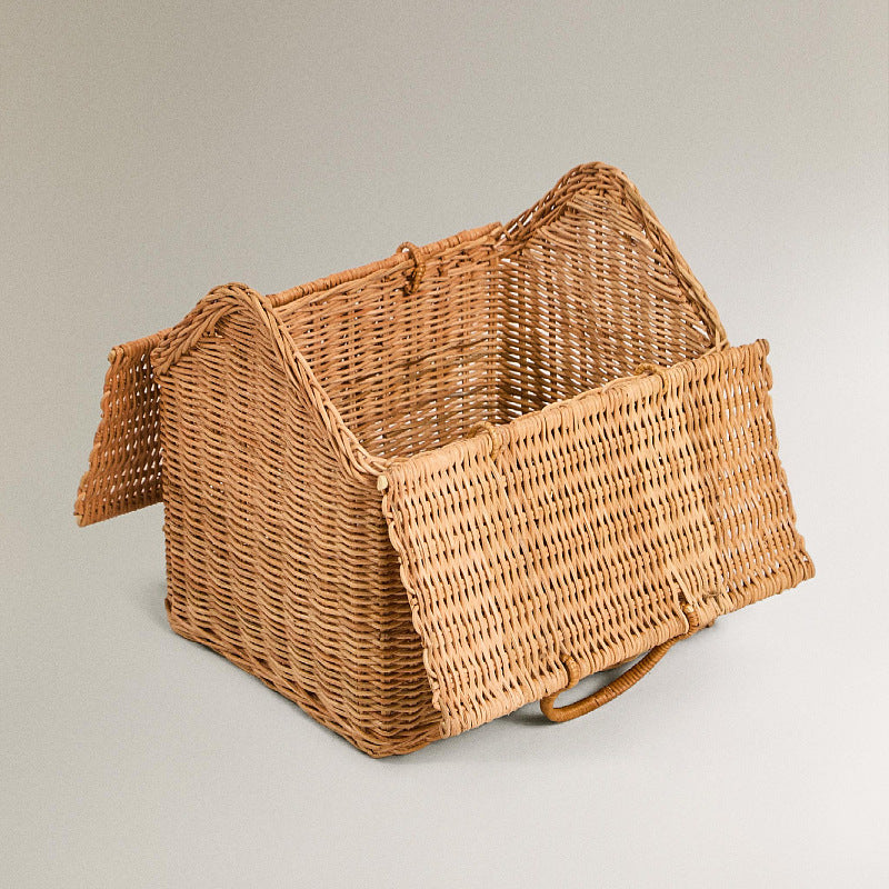 Playful storage basket in house design