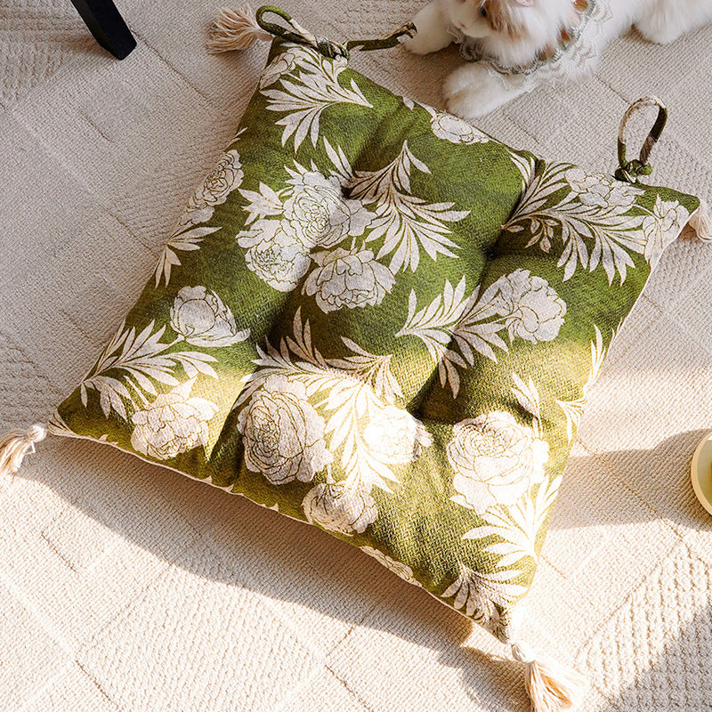 Floral Patterned Decorative Floor Cushion