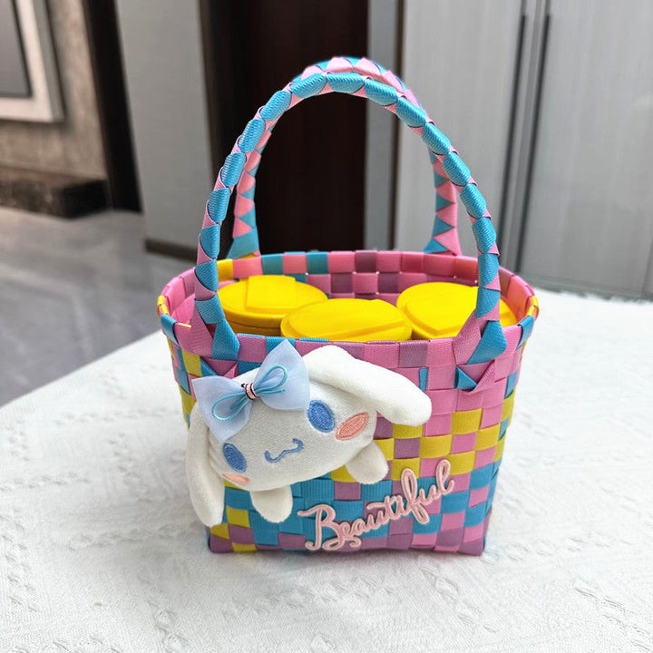 Playful and Colorful Basket Bag