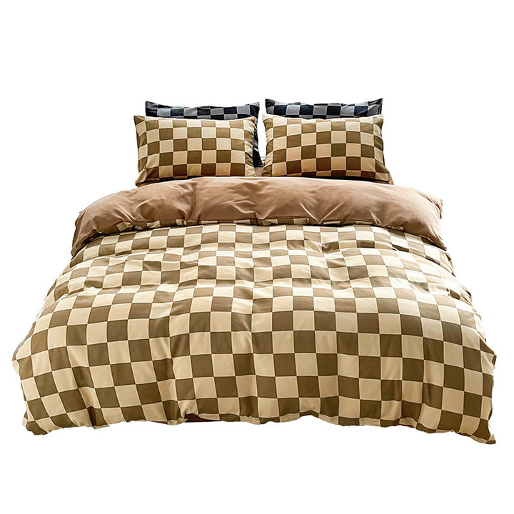 Premium Checkerboard Duvet Cover Set