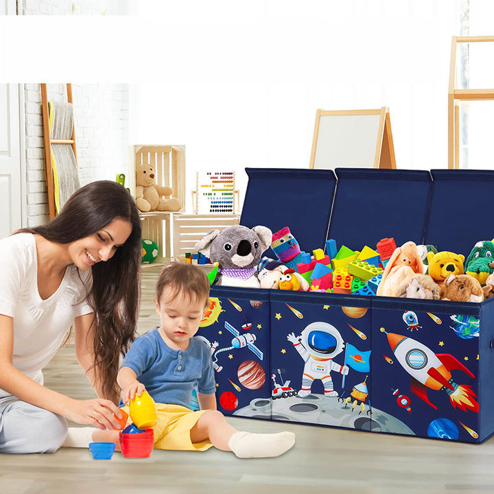 Robust storage chest with removable lid and carrying handles