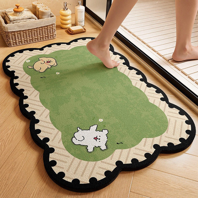 Cartoon-Themed Plush Bath Mat