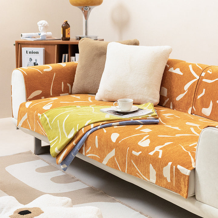 Sofa cover and throw blanket
