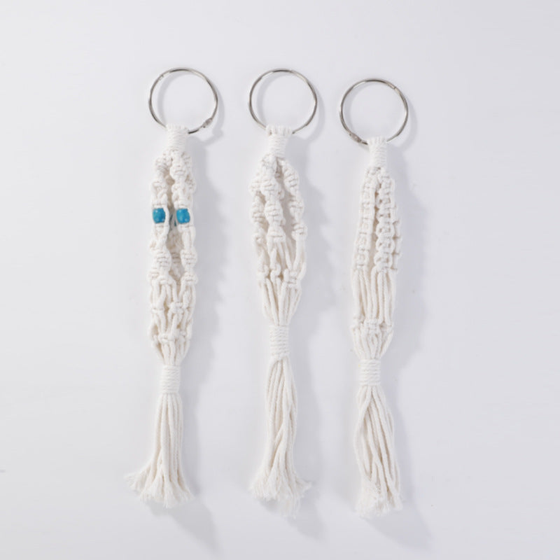 Key jewelry with macrame design