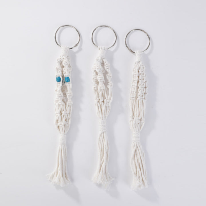 Key jewelry with macrame design