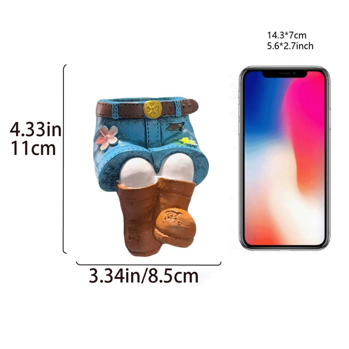 Whimsical Denim Jeans Phone Holder