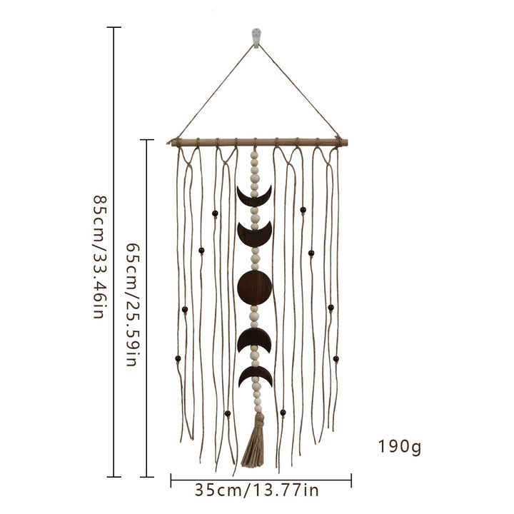 Macrame Wall Decor with Moon Motif