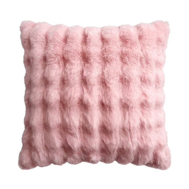 Plush Textured Faux Fur Cushion