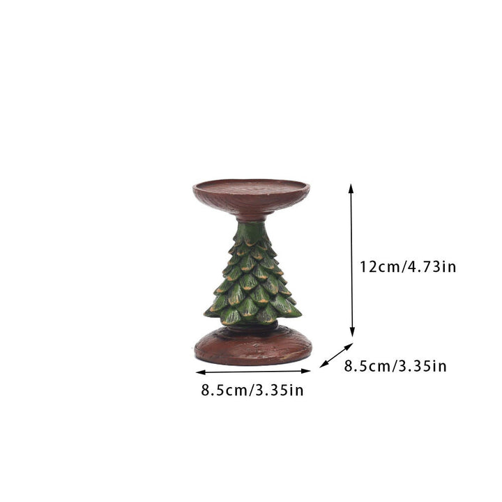 Decorative candle holder with Christmas tree design