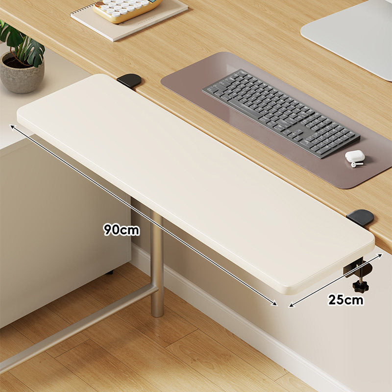 Under-Desk Sliding Keyboard Tray and Desk Extender with Smooth Glide Mount