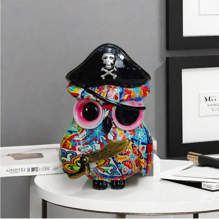 Artistic owl figure in maritime design