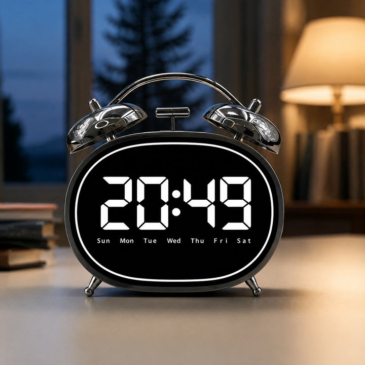Digital Bluetooth table clock with large digits