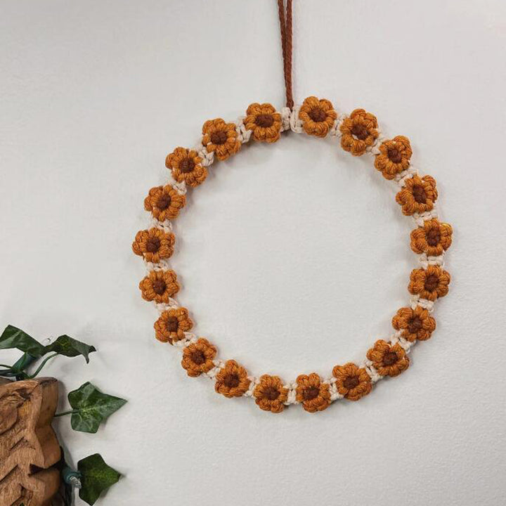 Floral Macrame Hoop Wreath
