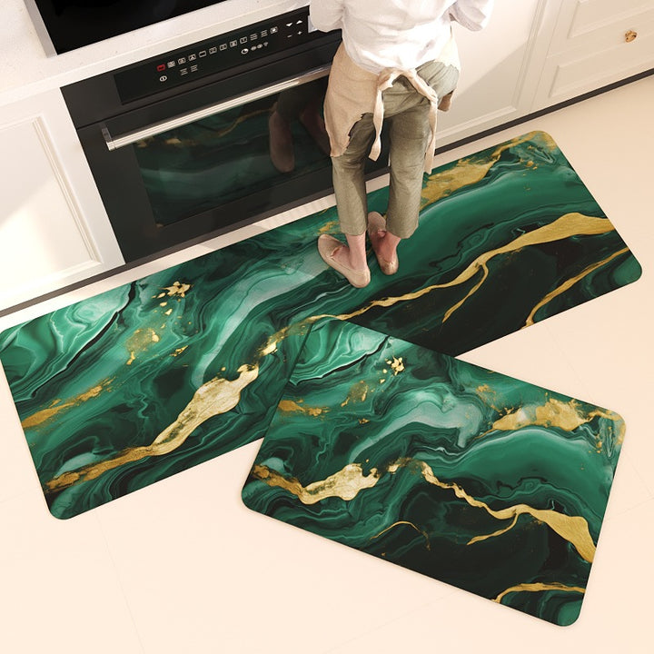 Luxurious Marble Design Kitchen Comfort Mat for Home